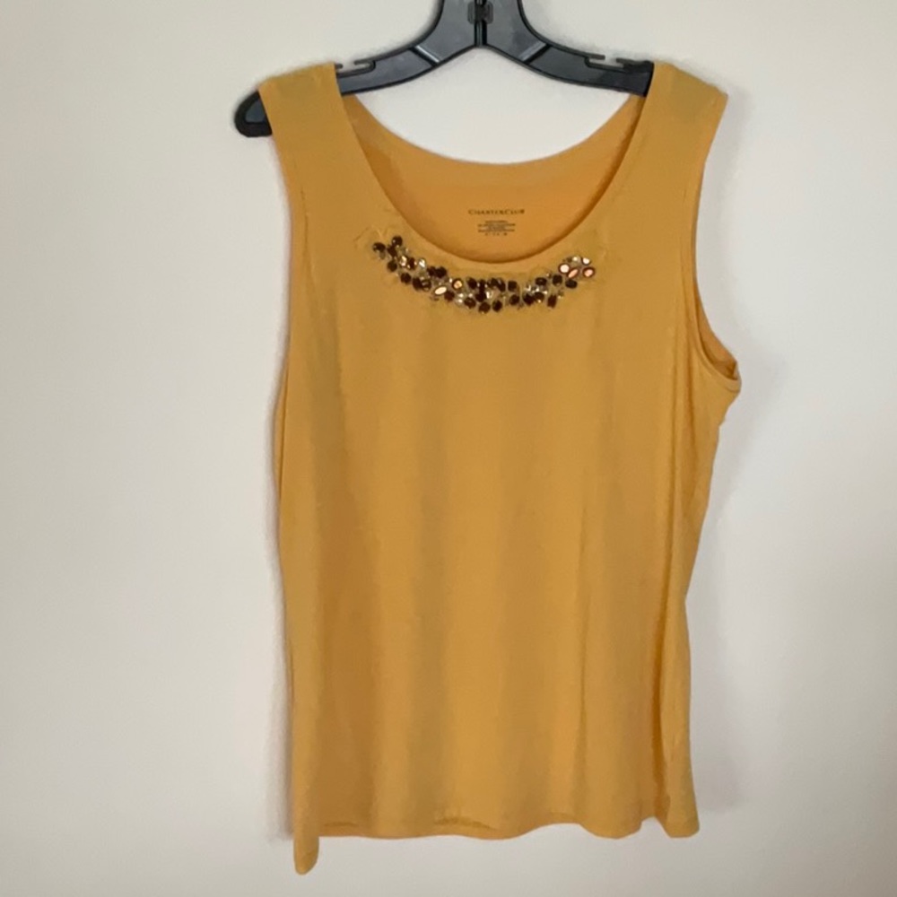 Charter Club gold tank top, size M
